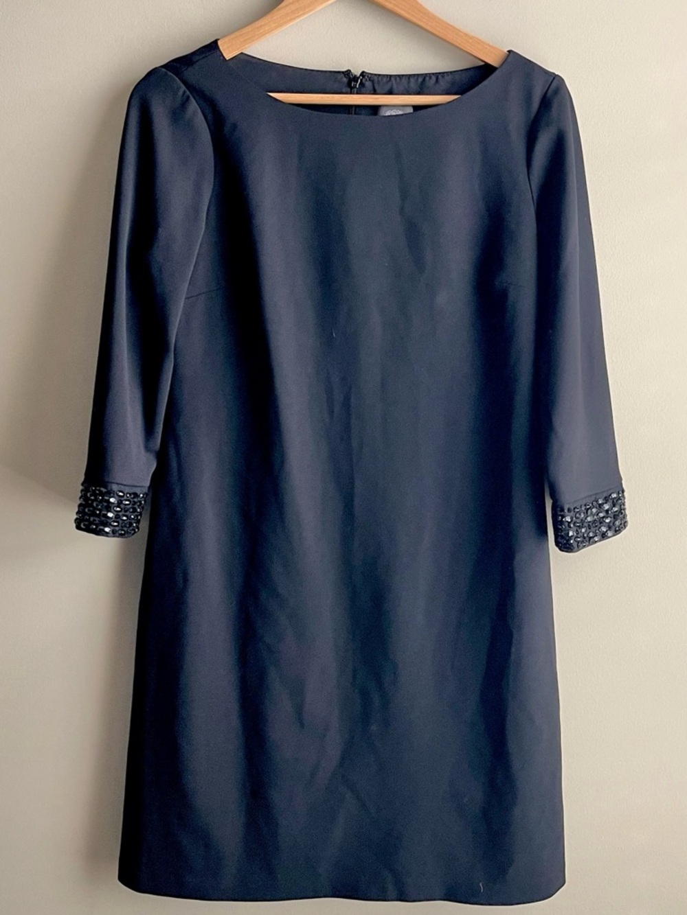 Vince Camuto Little Black Dress with Beaded Cuffs
